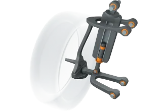 Plain bearing in the undercarriage