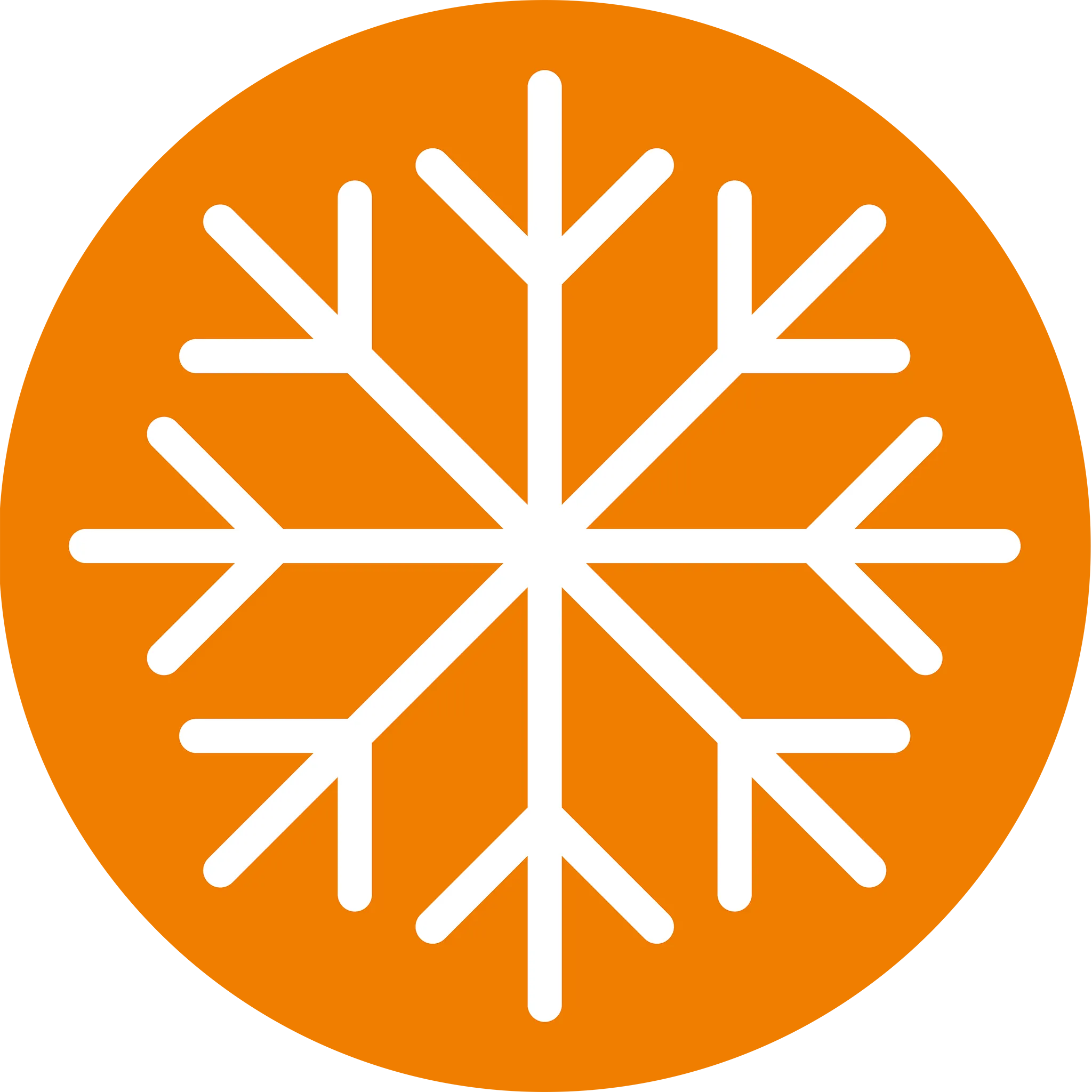 Kälte-Icon mit Schneeflocke