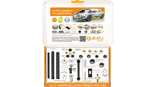 Opened automotive sample box