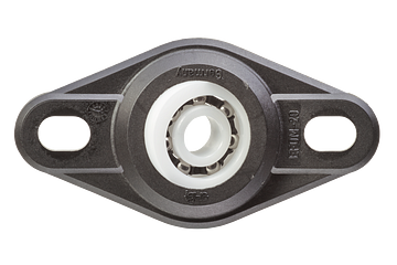 xiros® fixed flange ball bearing 2-hole, self-aligning