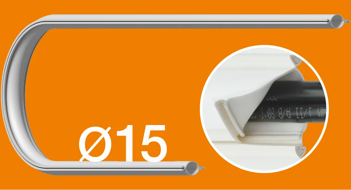 Platt kabeldragningssystem e-skin® flat