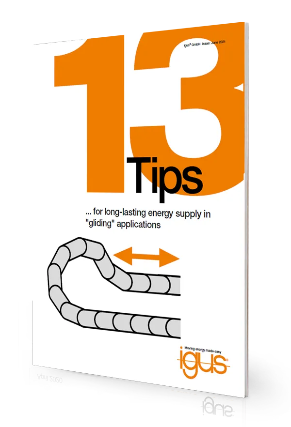 Tips for gliding energy chains