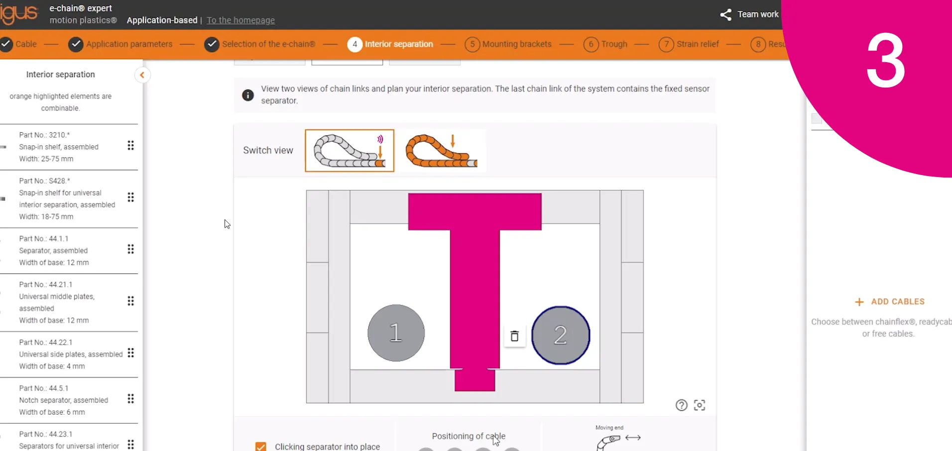 Step 3: EC.W sensor in e-chain experts