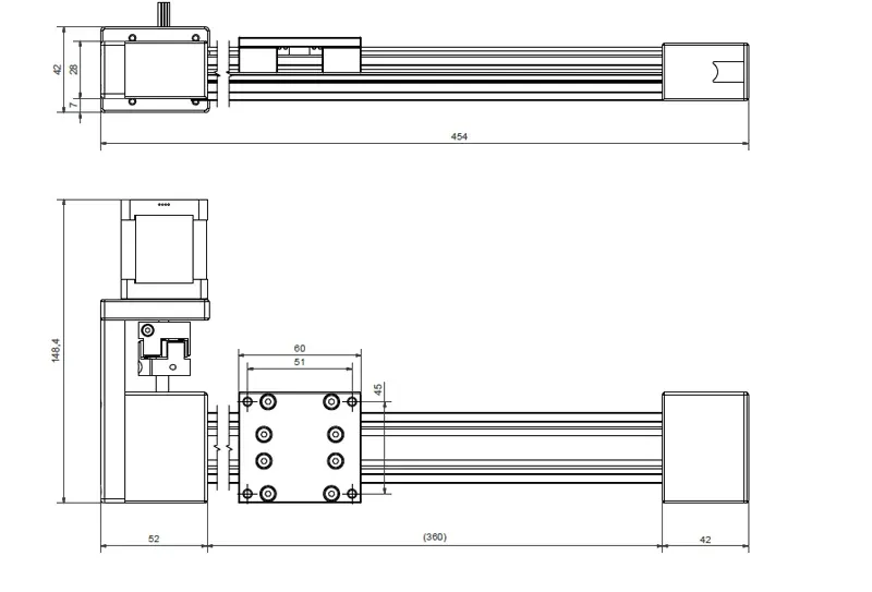 Lineární osa s motorem