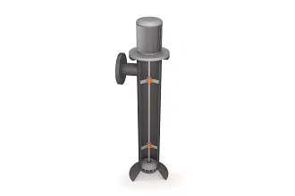 Plain bearing in the vertical pump