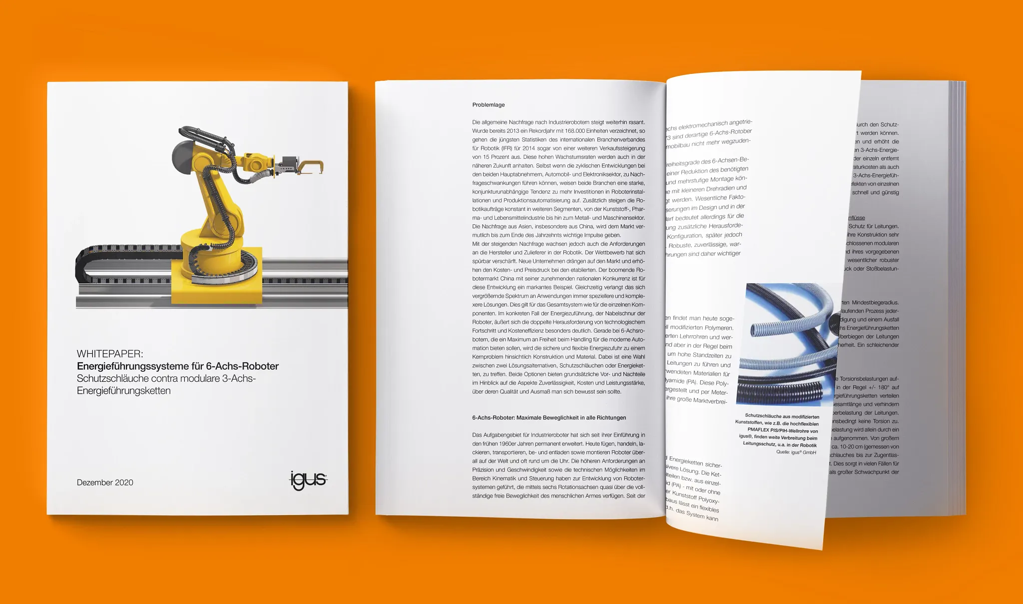 Whitepaper sobre cadenas portacables para robots de 6 ejes