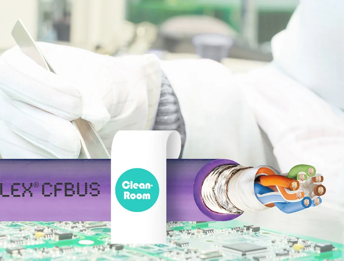 クリーンルーム対応ケーブル