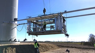 Plateforme de maintenance pour éoliennes
