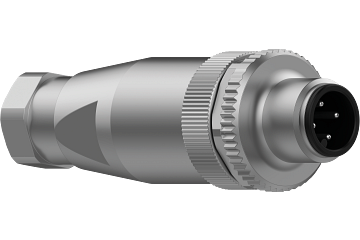 Binder M12-A cable connector, 4.0-6.0mm, unshielded, 99 0429 07 04 