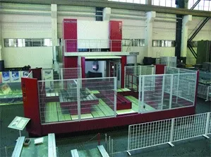 portacables en fresadora de portal 