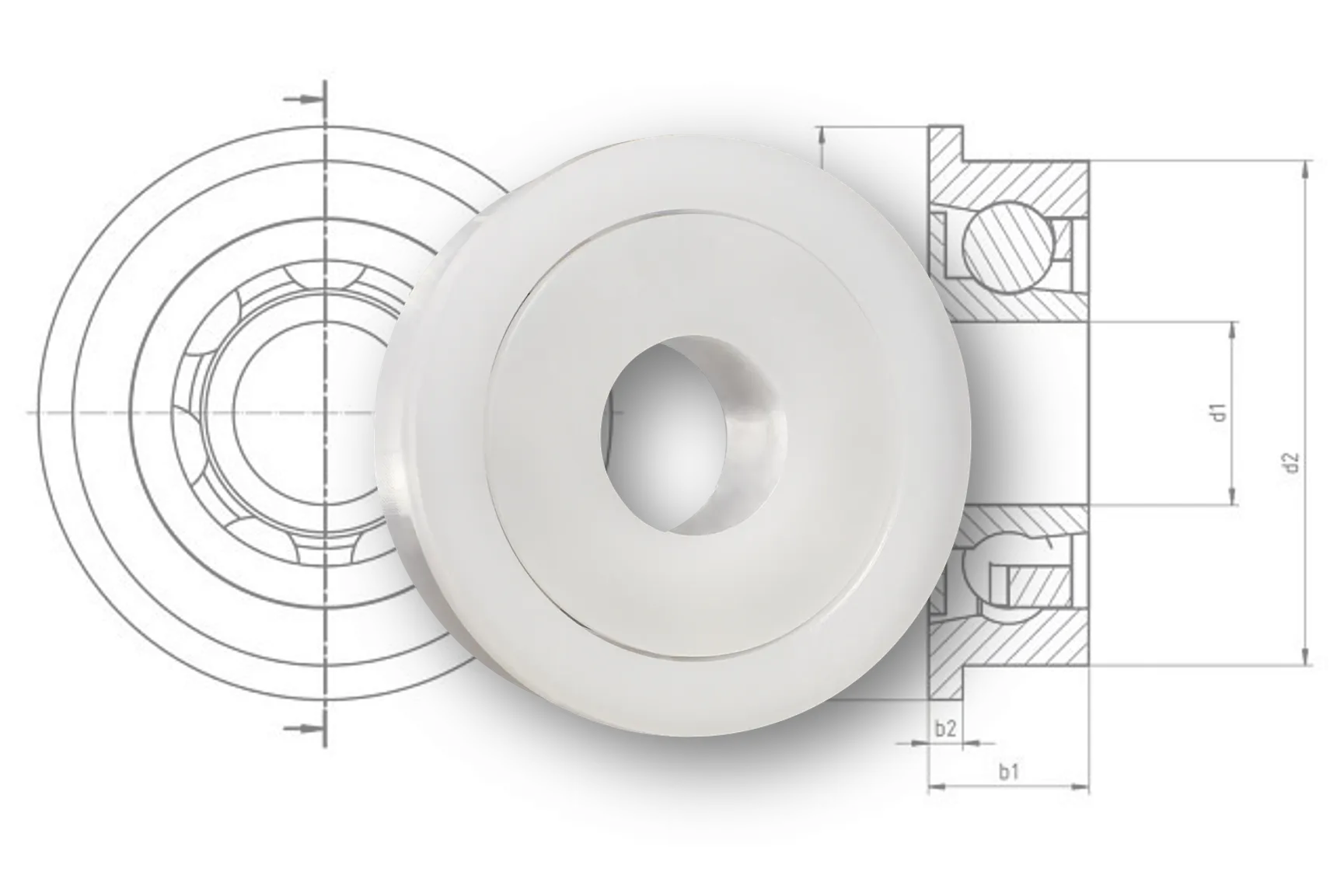 Kogellagers met flens