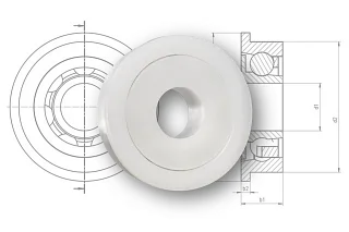 Ball bearings with flange