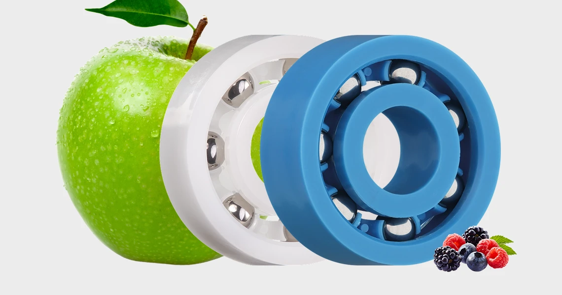FDA-compliant plastic ball bearings
