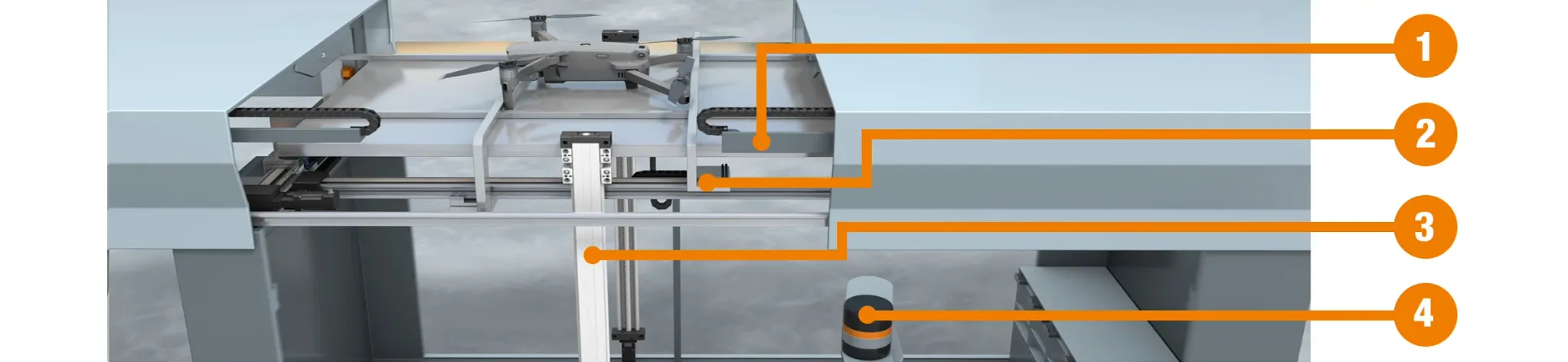 Dronekasse med igus-produkter