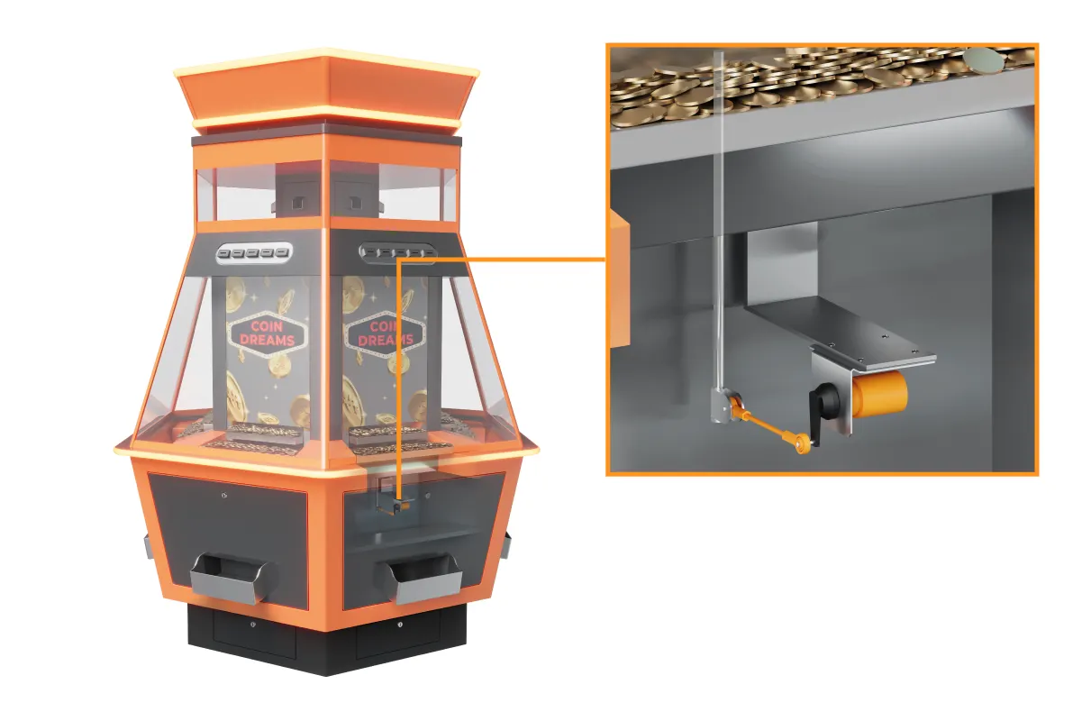 Coin pusher vending machine