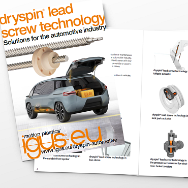 Folleto de dryspin para el sector de automoción