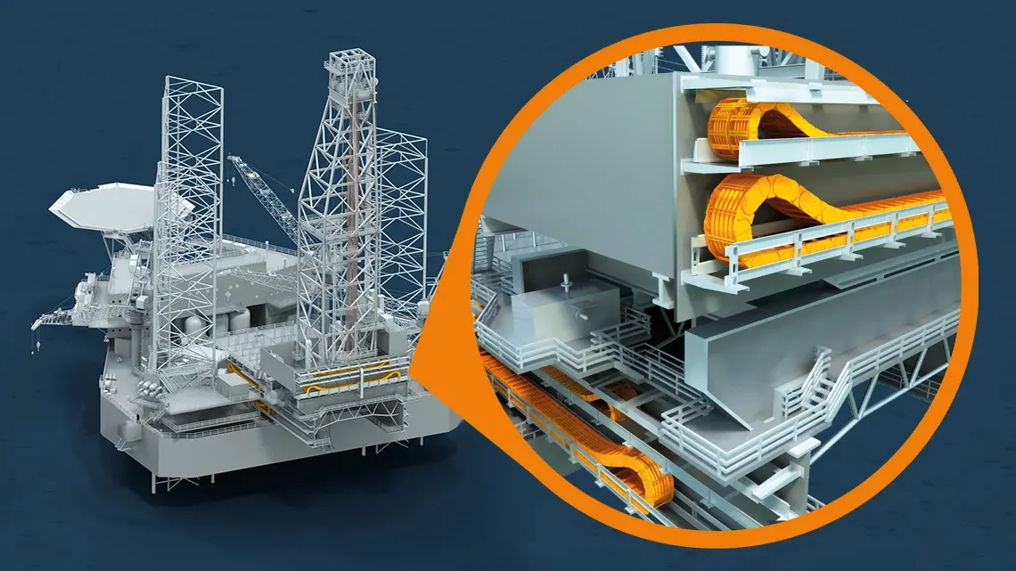 Sistema en voladizo con cadenas portacables