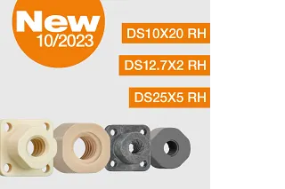 Enjeksiyon kalıplı vidalı mil somunları