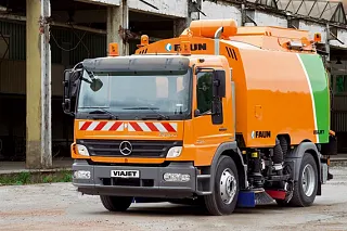 Photo of a mounted sweeper