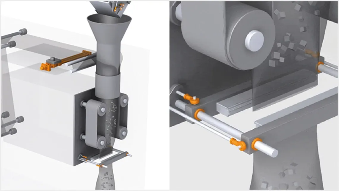 Vertikal flowpackmaskin
