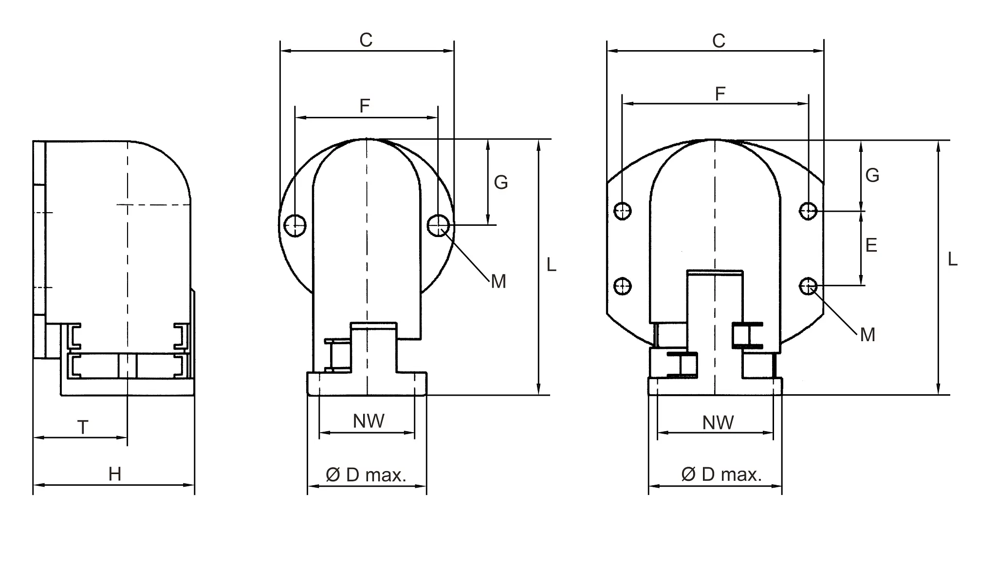 I-BVOD-P167GT technical drawing