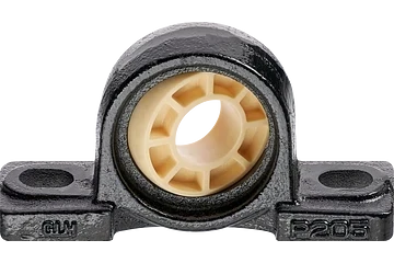 Pillow block bearing with cast iron housing