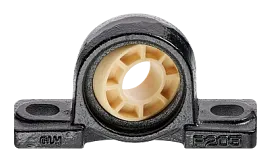 Pillow block bearing with cast iron housing