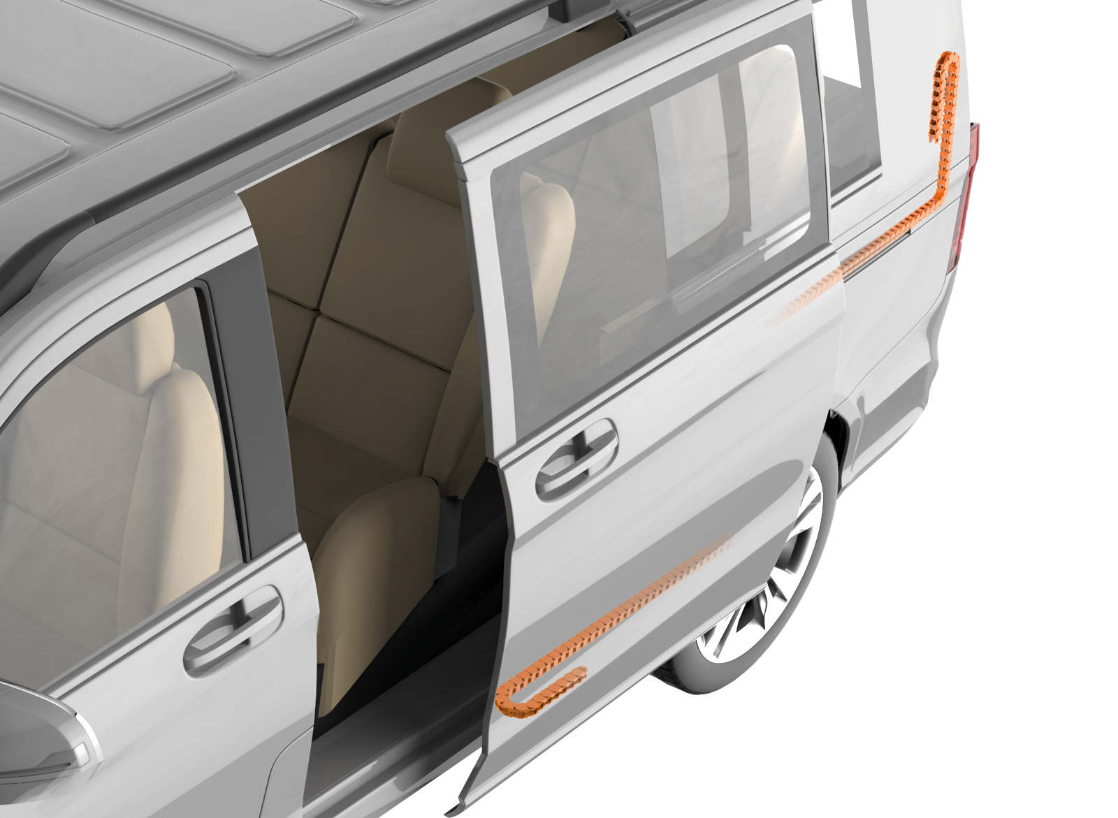 e-chains in the sliding door