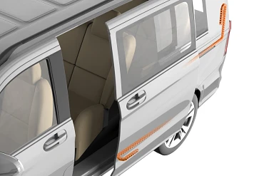 Energy chain in sliding door