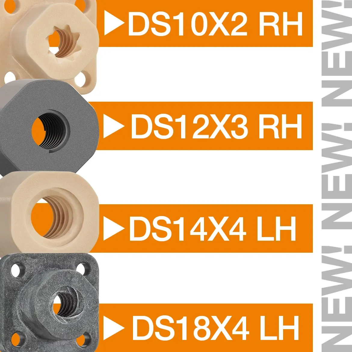 Nuevos tamaños de rosca