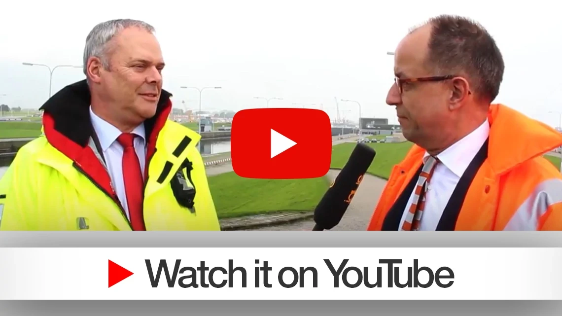 Interview at Wilhelmshaven sea lock