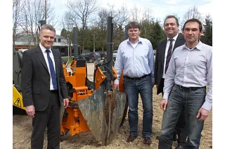 application du transplanteur de mottes