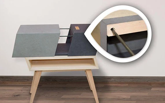 Piece of furniture: Pull-out with drylin® shaft from igus