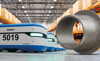 Wartungsfreie Lagertechnik für hohe Belastungen im Logistikroboter „Boby“