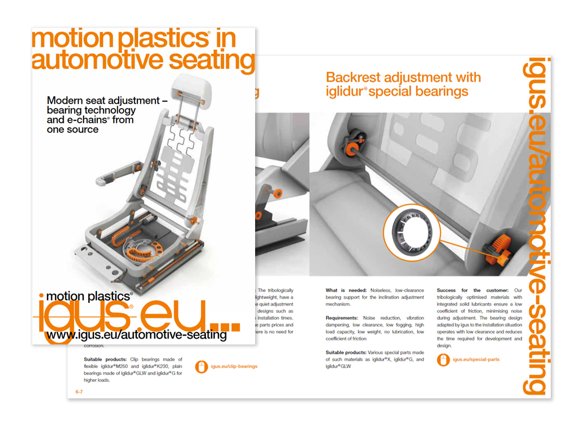 Brochure vehicle seats