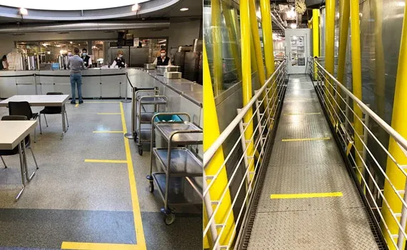 Abstandsregeln bei igus Köln