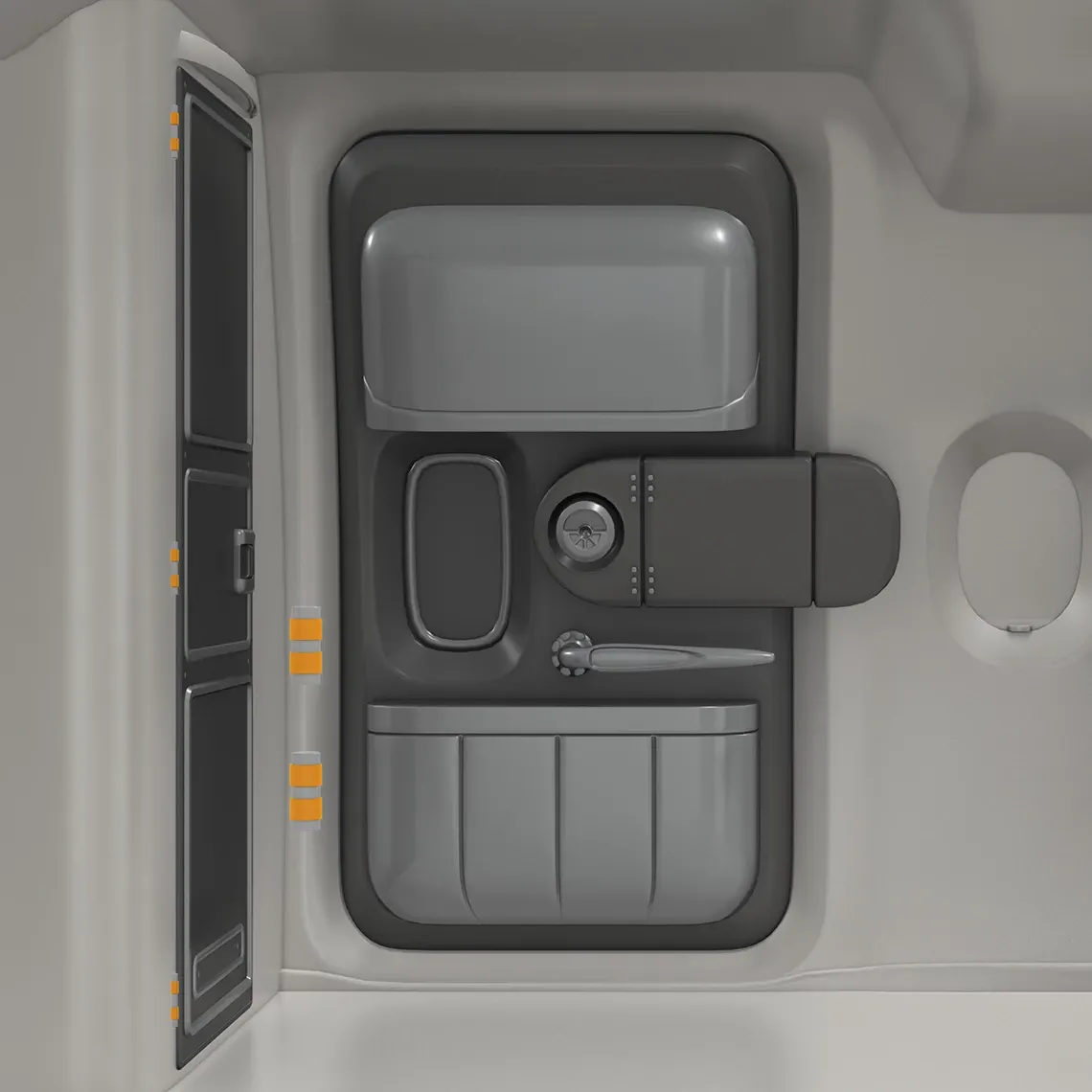 Vliegtuiginterieur: iglidur glijlagers in gebruik in cabinedeuren