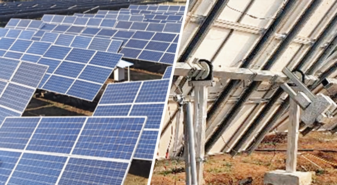 Solar tracker reliably moved with pillow block bearings