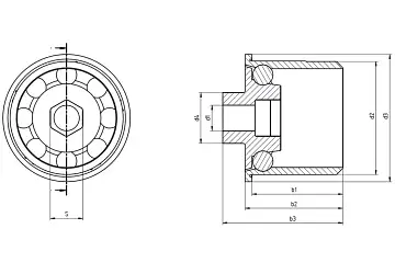 BB-6204ECM8-B180-10-ES technical drawing