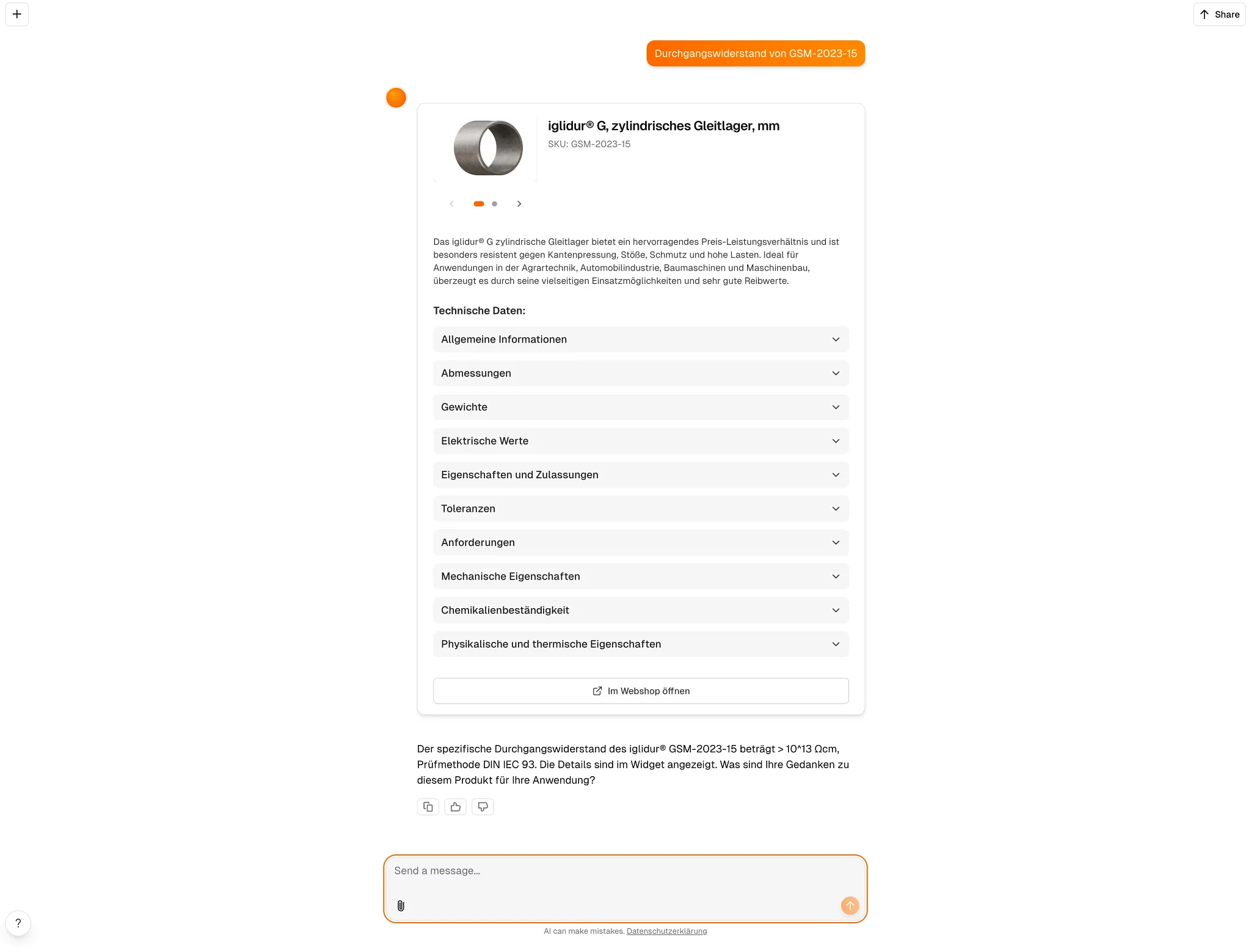 igusFinder mit einer Detailfrage zum Gleitlager