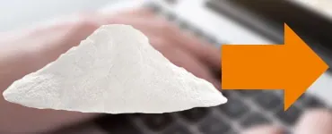 Revestimiento en polvo con flecha