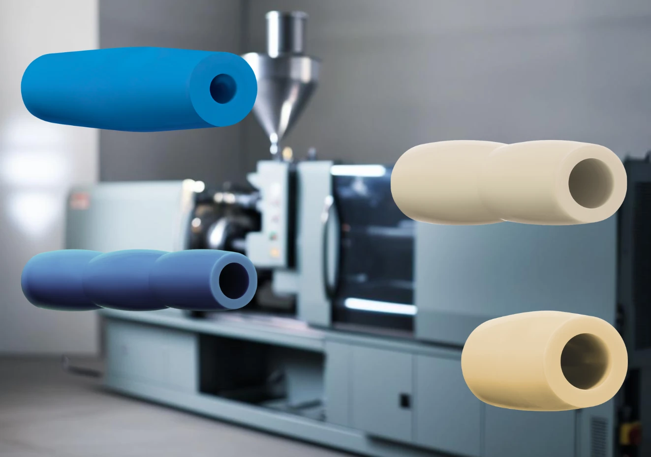 Knife edge roller production via injection moulding