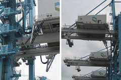 Ship unloading crane