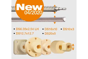 新品 免上油螺桿 dryspin® 螺母尺寸