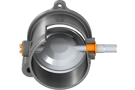 Plain bearing in throttle damper