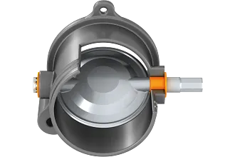 Plain bearing in throttle damper