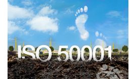 ISO 50001 belettering voor de fabriek van igus met voetafdruk