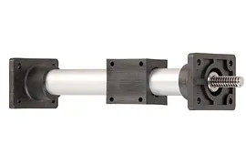 Single-tube linear unit with double flange