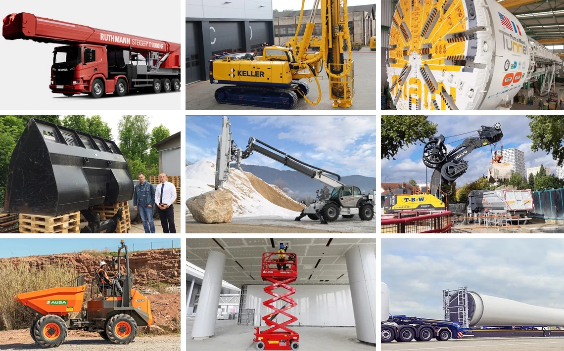 Příklady použití stavebních strojů