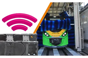 i.Cee em uma estação de lavagem de trens